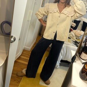 Vita Grace Oversized Ruffle Collar Sweater